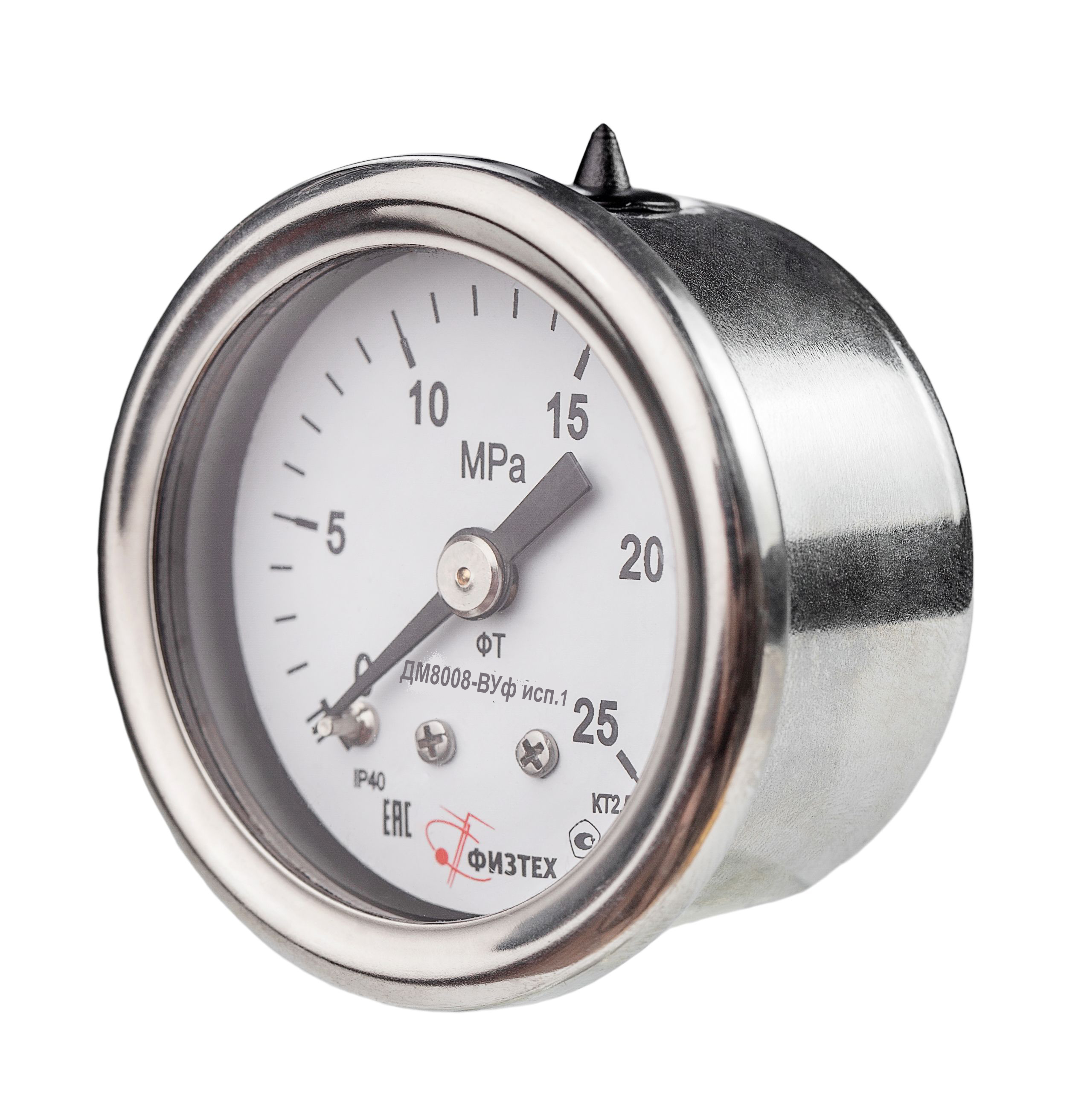 Манометры общетехнические пылевлагозащищенные ДМ8008-ВУф исп 1 ОШ d.40 Без заполнения