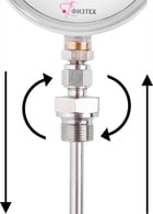 Термометры биметаллические коррозионностойкие ТБф-223 IP65 с возможностью гидрозаполнения Термометры биметаллические коррозионностойкие ТБф-223 IP65 с возможностью гидрозаполнения
