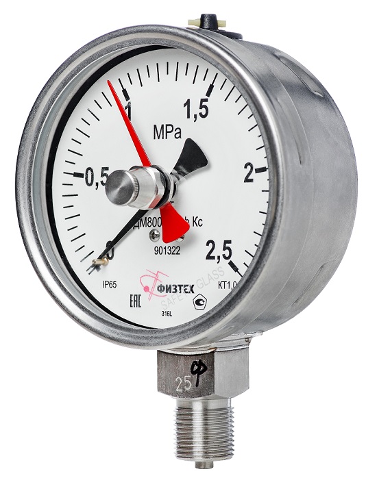 SG RP - безопасное стекло, красная регулируемая стрелка