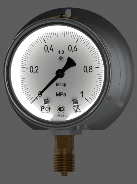 Манометры железнодорожные МПф LED